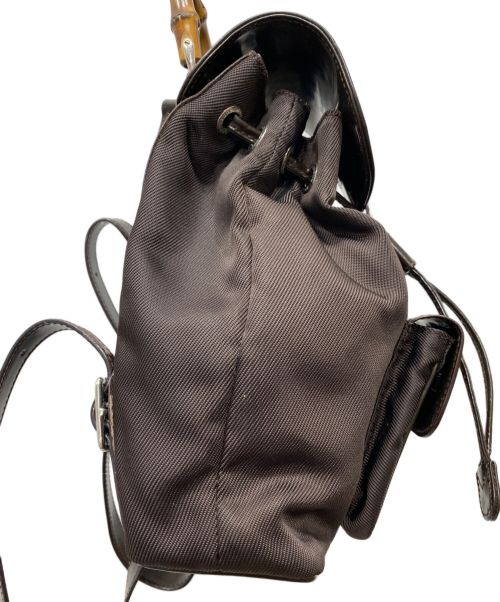 GUCCI（グッチ）GUCCI (グッチ) バンブー リュック・デイパック ブラウンの古着・服飾アイテム