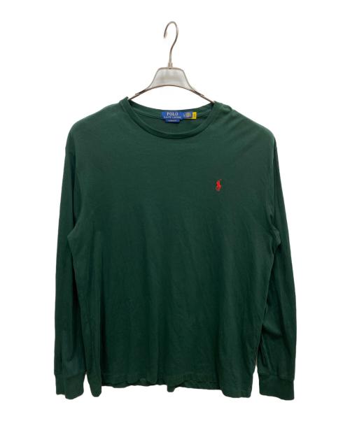 POLO RALPH LAUREN（ポロ・ラルフローレン）POLO RALPH LAUREN (ポロ・ラルフローレン) チェックバックロゴカットソー グリーン サイズ:Lの古着・服飾アイテム