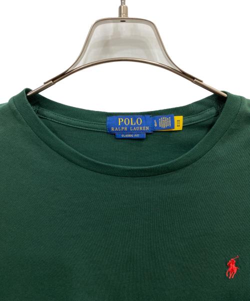 POLO RALPH LAUREN（ポロ・ラルフローレン）POLO RALPH LAUREN (ポロ・ラルフローレン) チェックバックロゴカットソー グリーン サイズ:Lの古着・服飾アイテム