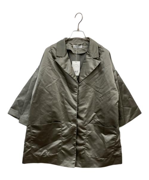 AKTE（アクテ）AKTE (アクテ) サテンテントジャケット シルバー サイズ:F 未使用品の古着・服飾アイテム