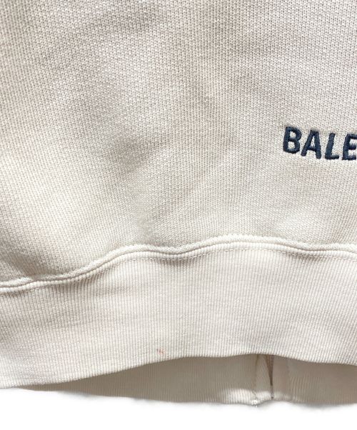 BALENCIAGA（バレンシアガ）BALENCIAGA (バレンシアガ) バックロゴ刺繍オーバーサイズジップパーカー ベージュ サイズ:1の古着・服飾アイテム