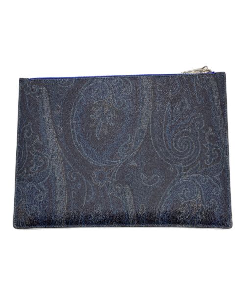 ETRO（エトロ）ETRO (エトロ) ペイズリー柄クラッチバッグ ネイビーの古着・服飾アイテム