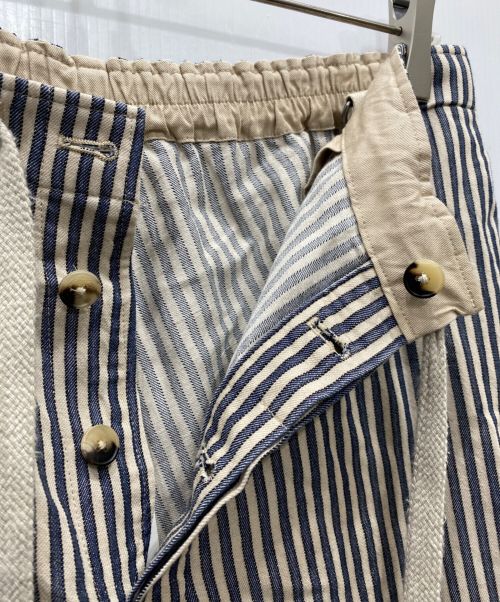 HEUGN（ユーゲン）HEUGN (ユーゲン) グレンミリタリートラウザーズ ネイビー サイズ:1 未使用品の古着・服飾アイテム