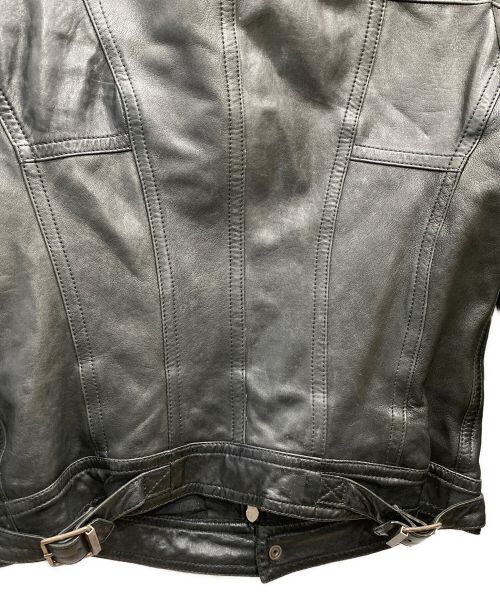 GALLIANO（ガリアーノ）GALLIANO (ガリアーノ) レザージャケット ブラック サイズ:40の古着・服飾アイテム