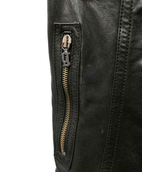 GALLIANO（ガリアーノ）GALLIANO (ガリアーノ) レザージャケット ブラック サイズ:40の古着・服飾アイテム