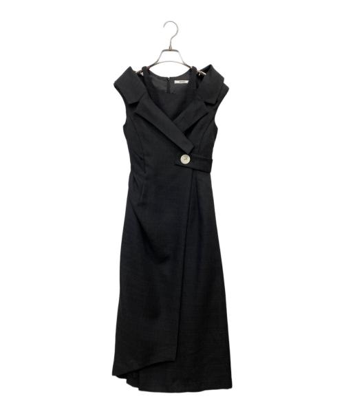 Snidel（スナイデル）Snidel (スナイデル) ベストオフショルレイヤードワンピース ブラックの古着・服飾アイテム