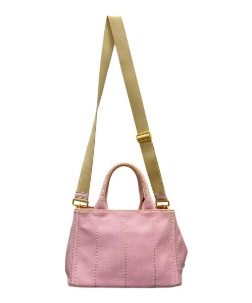 PRADA（プラダ）PRADA (プラダ) カナパ2WAYキャンバストートバッグ ピンクの古着・服飾アイテム