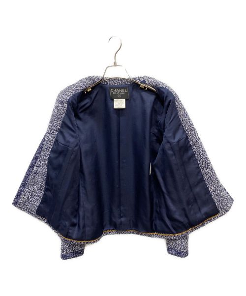 CHANEL（シャネル）CHANEL (シャネル) ツイードセットアップ ネイビー サイズ:40の古着・服飾アイテム
