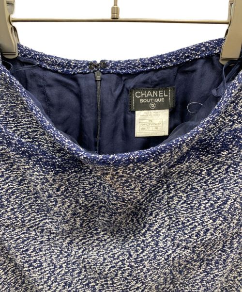 CHANEL（シャネル）CHANEL (シャネル) ツイードセットアップ ネイビー サイズ:40の古着・服飾アイテム
