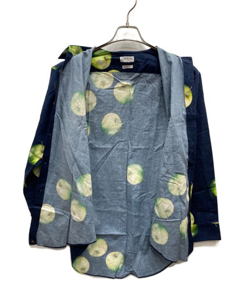 PAUL SMITH（ポールスミス）PAUL SMITH (ポールスミス) アップル柄長袖シャツ ネイビー サイズ:Ｍの古着・服飾アイテム