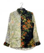 J.W.ANDERSONジェイダブリューアンダーソン）の古着「BLACK RELAXED FLUID SHIRT」｜ベージュ×ブラック