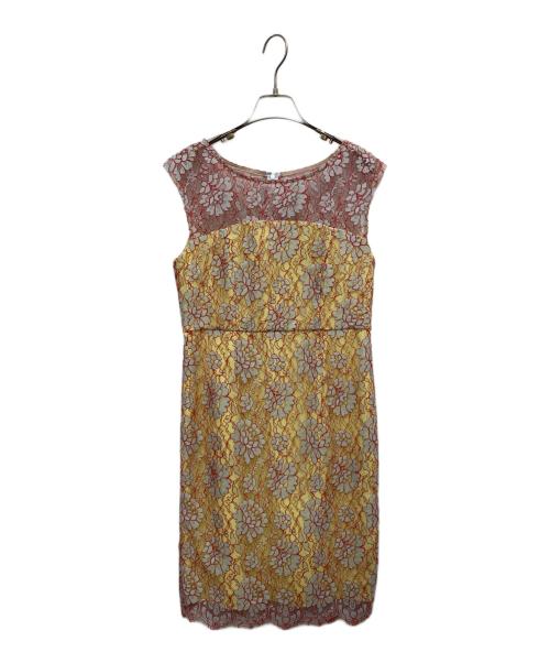 Diagram（ダイアグラム）Diagram (ダイアグラム) コードレースワンピース レッド サイズ:38の古着・服飾アイテム