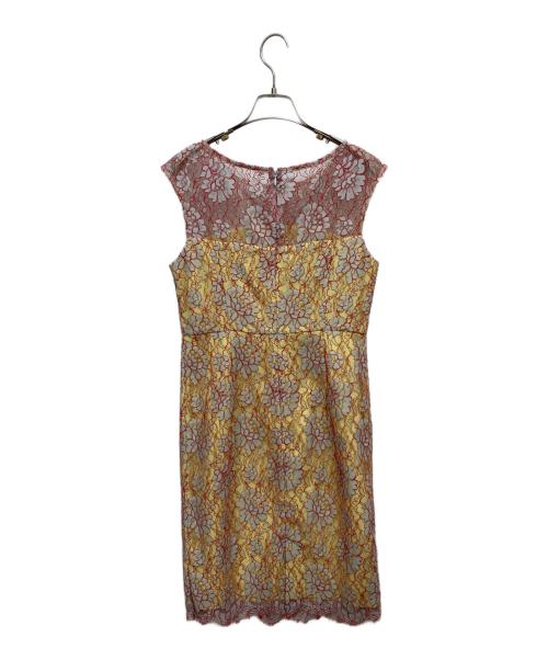 Diagram（ダイアグラム）Diagram (ダイアグラム) コードレースワンピース レッド サイズ:38の古着・服飾アイテム