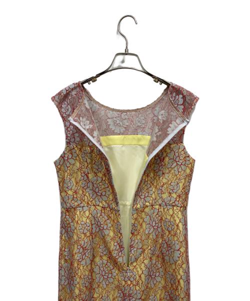 Diagram（ダイアグラム）Diagram (ダイアグラム) コードレースワンピース レッド サイズ:38の古着・服飾アイテム