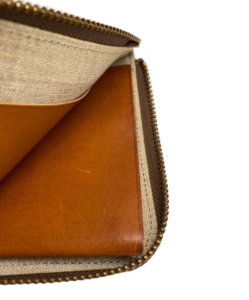 SLOW（スロウ）SLOW (スロウ) zip mini wallet ブラウンの古着・服飾アイテム