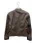 quattrocchi (クアトロッキ) シープスキンシングルライダースジャケット ブラウン サイズ:44：18000円