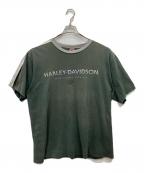 HARLEY-DAVIDSONハーレーダビッドソン）の古着「ヴィンテージTシャツ」｜グリーン×グレー