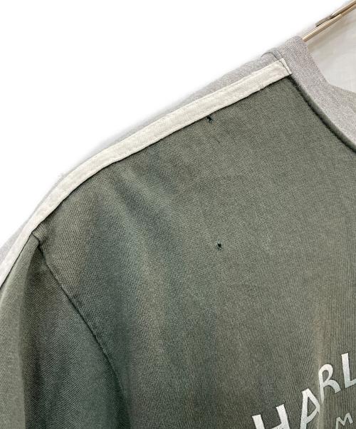 HARLEY-DAVIDSON（ハーレーダビッドソン）HARLEY-DAVIDSON (ハーレーダビッドソン) ヴィンテージTシャツ グリーン×グレー サイズ:ＸＬの古着・服飾アイテム