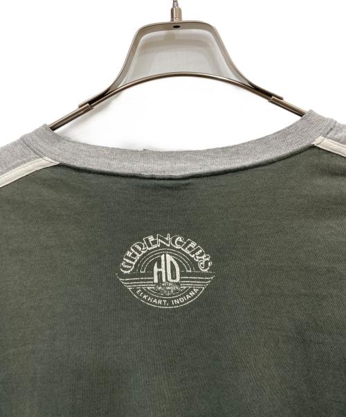 HARLEY-DAVIDSON（ハーレーダビッドソン）HARLEY-DAVIDSON (ハーレーダビッドソン) ヴィンテージTシャツ グリーン×グレー サイズ:ＸＬの古着・服飾アイテム