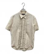 COMME des GARCONS HOMMEコムデギャルソン オム）の古着「インサイドアウトプリーツシャツ」｜アイボリー