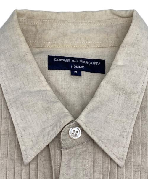 COMME des GARCONS HOMME（コムデギャルソン オム）COMME des GARCONS HOMME (コムデギャルソン オム) インサイドアウトプリーツシャツ アイボリー サイズ:Sの古着・服飾アイテム