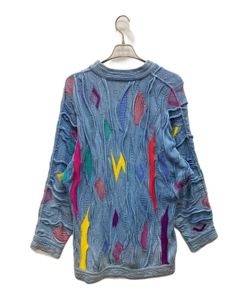 coogi BLUES（クージー）coogi BLUES (クージー) 3Dニット ブルー サイズ:Sの古着・服飾アイテム