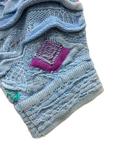coogi BLUES（クージー）coogi BLUES (クージー) 3Dニット ブルー サイズ:Sの古着・服飾アイテム