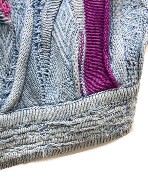 coogi BLUES（クージー）coogi BLUES (クージー) 3Dニット ブルー サイズ:Sの古着・服飾アイテム