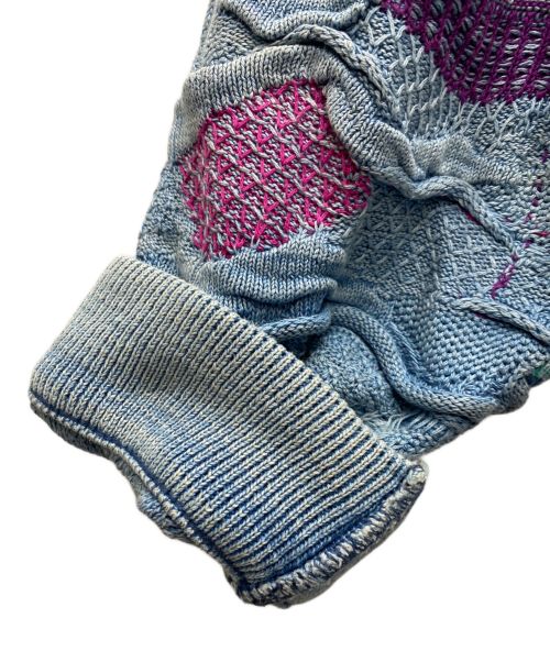 coogi BLUES（クージー）coogi BLUES (クージー) 3Dニット ブルー サイズ:Sの古着・服飾アイテム