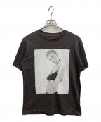 KATE MOSS×biotopeケイト モス×ビオトープ）の古着「Kate Moss by David Sims Photo T-shirts」｜ブラック