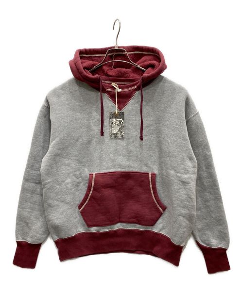 COLIMBO（コリンボ）COLIMBO (コリンボ) BUZZARD'S ROOST SWEAT PARKA Two Tone グレー×バーガンディー サイズ:X-LARGE 未使用品の古着・服飾アイテム