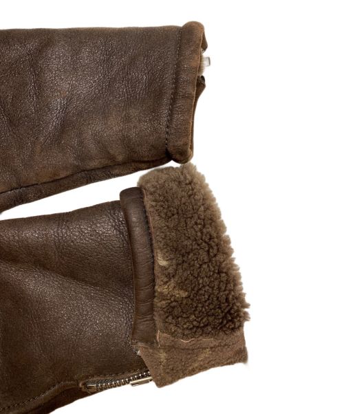 Maison Margiela 14（メゾンマルジェラ 14）Maison Margiela 14 (メゾンマルジェラ 14) 八の字 ムートンライダースジャケット ブラウン サイズ:50の古着・服飾アイテム