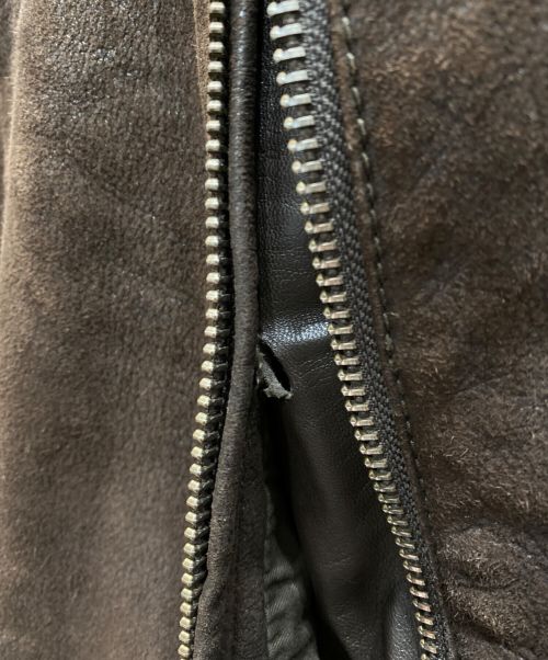Maison Margiela 14（メゾンマルジェラ 14）Maison Margiela 14 (メゾンマルジェラ 14) 八の字 ムートンライダースジャケット ブラウン サイズ:50の古着・服飾アイテム