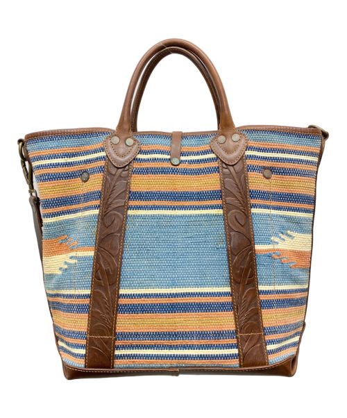 RRL（ダブルアールエル）RRL (ダブルアールエル) ハンドウーブンジャガード トートバッグ ブラウン サイズ:表記無しの古着・服飾アイテム
