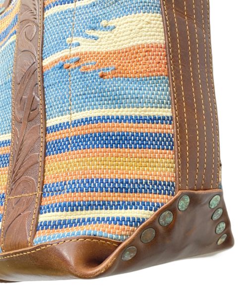 RRL（ダブルアールエル）RRL (ダブルアールエル) ハンドウーブンジャガード トートバッグ ブラウン サイズ:表記無しの古着・服飾アイテム