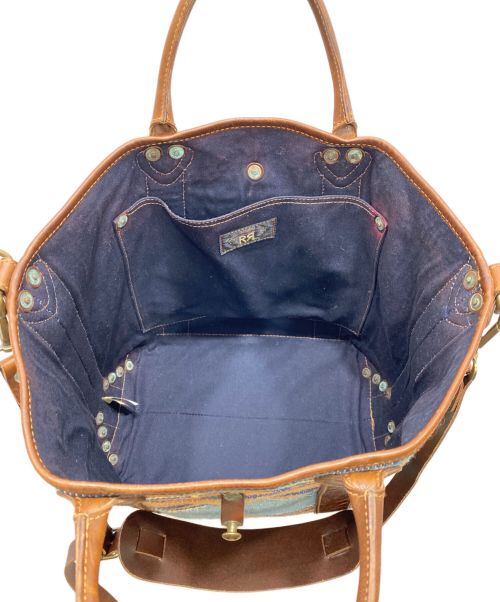 RRL（ダブルアールエル）RRL (ダブルアールエル) ハンドウーブンジャガード トートバッグ ブラウン サイズ:表記無しの古着・服飾アイテム