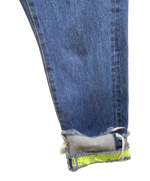 FACETASM（ファセッタズム）FACETASM (ファセッタズム) CROPPED BARCODE DENIM PANTS インディゴ サイズ:3の古着・服飾アイテム