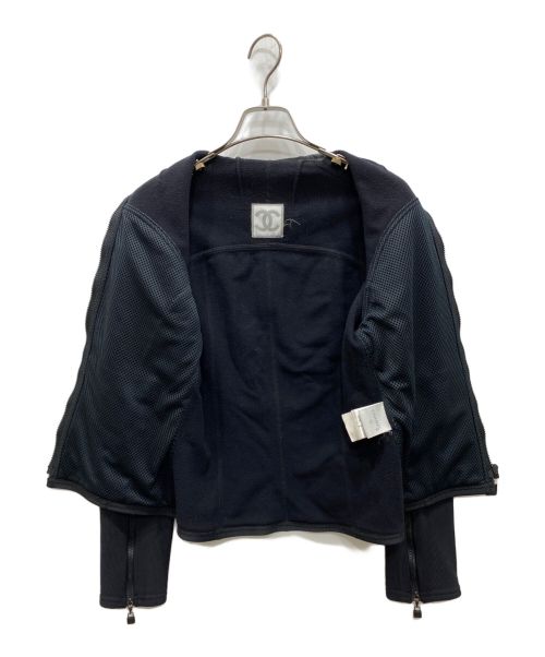 CHANEL（シャネル）CHANEL (シャネル) サイドラインジップアップブルゾン ブラック サイズ:38の古着・服飾アイテム