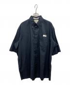 INDIVIDUALIZED SHIRTSインディビジュアライズドシャツ）の古着「ボタンダウンショートスリーブシャツ」｜ブラック