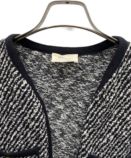 DES PRES（デ プレ）DES PRES (デ プレ) インレーカルゼ フロントオープンジレ ブラック サイズ:36の古着・服飾アイテム