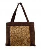 BOTTEGA VENETAボッテガベネタ）の古着「ハラコレオパード柄ミニバッグ」｜ブラウン