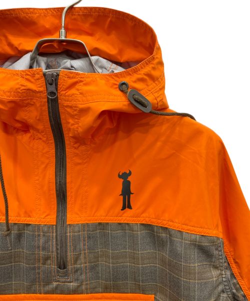 JUNYA WATANABE MAN（ジュンヤワタナベマン）JUNYA WATANABE MAN (ジュンヤワタナベマン) Buffalo man カラーブロックスモックパーカー ブラウン×オレンジ サイズ:Sの古着・服飾アイテム