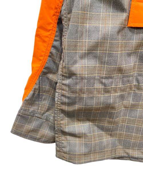 JUNYA WATANABE MAN（ジュンヤワタナベマン）JUNYA WATANABE MAN (ジュンヤワタナベマン) Buffalo man カラーブロックスモックパーカー ブラウン×オレンジ サイズ:Sの古着・服飾アイテム