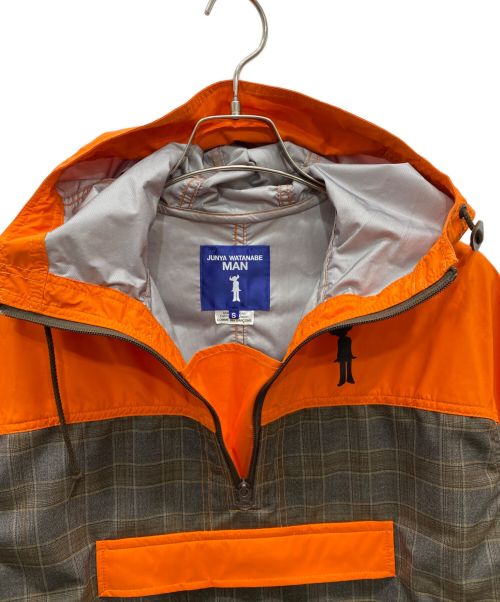 JUNYA WATANABE MAN（ジュンヤワタナベマン）JUNYA WATANABE MAN (ジュンヤワタナベマン) Buffalo man カラーブロックスモックパーカー ブラウン×オレンジ サイズ:Sの古着・服飾アイテム