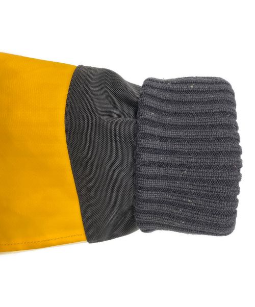 THE NORTH FACE（ザ ノース フェイス）THE NORTH FACE (ザ ノース フェイス) JUNYA WATANABE MAN (ジュンヤワタナベマン) ウールトップメルトン 牛革×TNF DUFFLE BAG リメイク イエロー×グレー サイズ:XSの古着・服飾アイテム