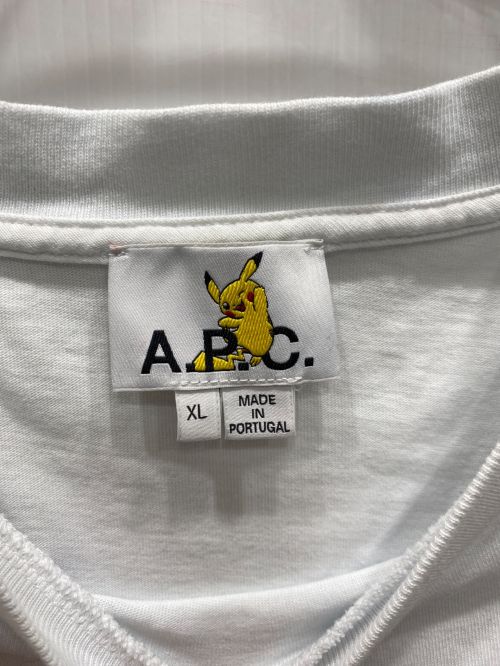 A.P.C.（アーペーセー）A.P.C. (アーペーセー) T-SHIRT PATCH POKEMON ホワイト サイズ:XLの古着・服飾アイテム