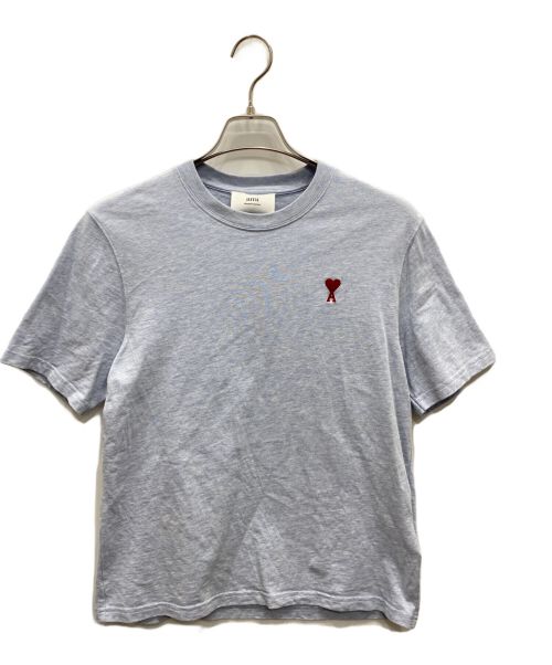 AMI Alexandre Mattiussi（アミアレクサンドルマテュッシ）AMI Alexandre Mattiussi (アミ アレクサンドル マテュッシ) ハートロゴ刺繍Tシャツ ブルー サイズ:XXSの古着・服飾アイテム
