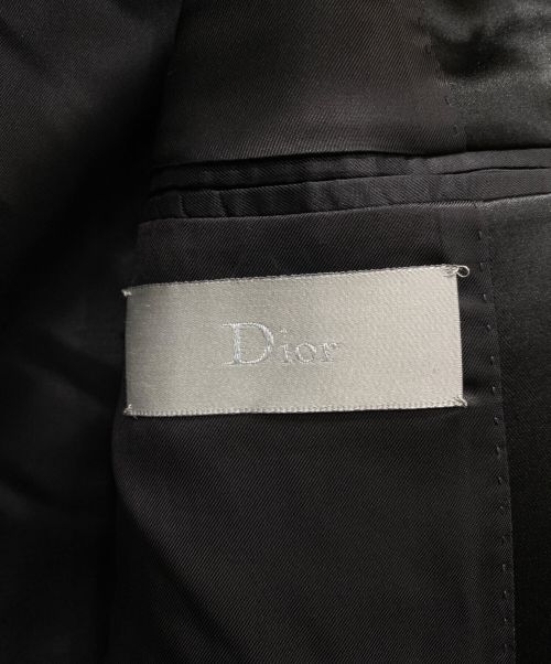 DIOR HOMME（ディオール オム）Dior Homme (ディオール オム) 08AW サテンラペルスモーキングジャケット ブラック サイズ:38の古着・服飾アイテム