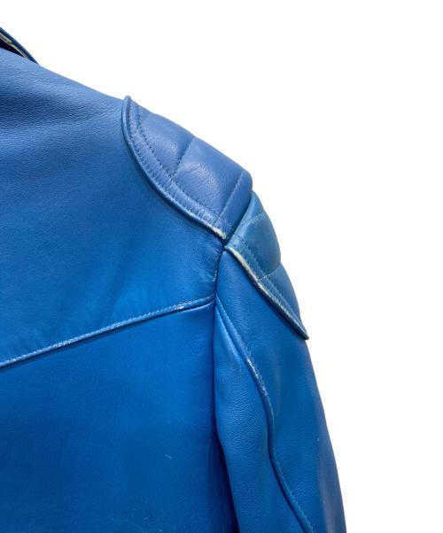 Lewis Leathers（ルイスレザース）Lewis Leathers (ルイスレザース) ダブルライダースレザージャケット ブルー サイズ:38の古着・服飾アイテム