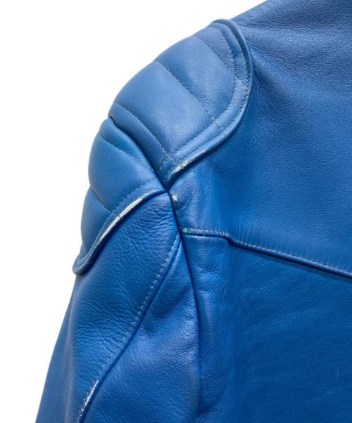 Lewis Leathers（ルイスレザース）Lewis Leathers (ルイスレザース) ダブルライダースレザージャケット ブルー サイズ:38の古着・服飾アイテム